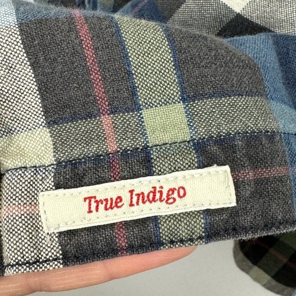 Lucky Brand Shirt Classic Fit Long Sleeves Snap Front Blue Green Plaid Large - Picture 11 of 12